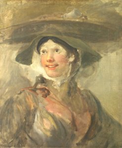 Het garnalenmeisje door William Hogarth